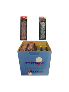 4 piece steel/brass scouring pads