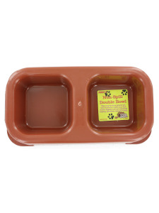 Double-sided dog bowl (assorted colors)