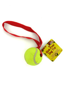 Dog tennis ball with rope