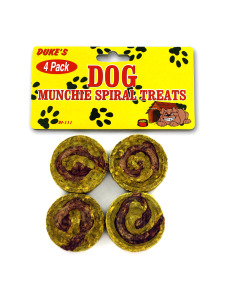 4 Pack spiral dog treats