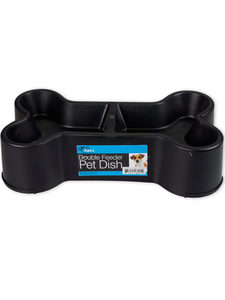 Bone-shaped pet dish (assorted colors)