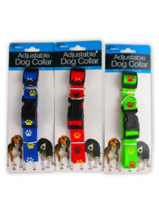 Dog collar with paw print design