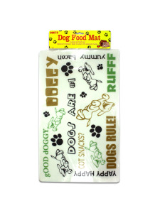Plastic dog food mat