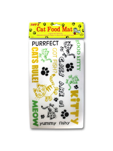 Cat food mat