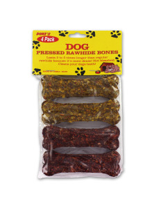 Pressed rawhide dog bones