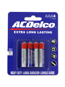 4 pk. 'aaa' batteries