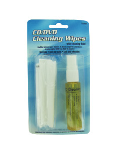 cd/dvd cleaning wipes with cleaning fluid