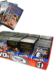 spanish christmas assorted dvd display