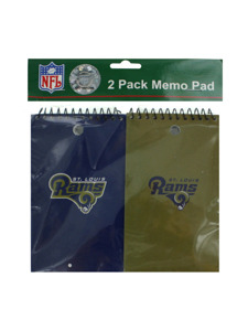 nfl st louis rams 2 pack memo pad