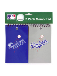 mlf dodgers 2 pack memo pad