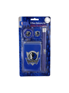 nba mavericks 5 pk stationery set