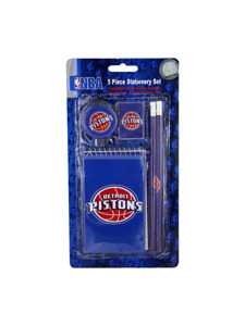 nba pistons 5 pack stationery set