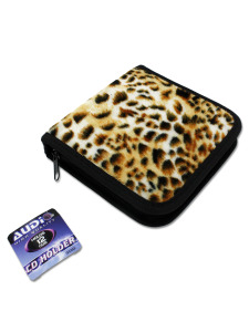 Animal print CD and DVD holder