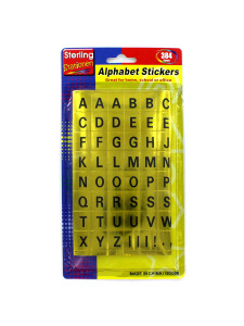 Alphabet stickers