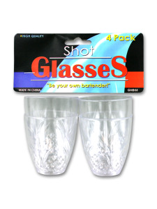 4-pc plastic shot glasses