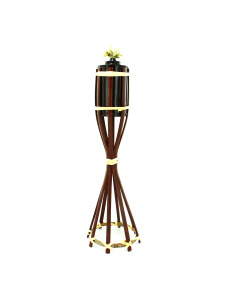 Wicker tiki torch