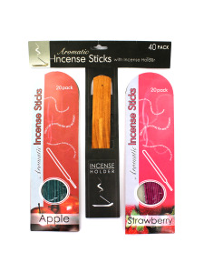 Aromatic incense sticks with holder