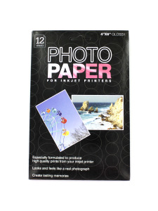 4 x 6 photo paper- 12 sheets in a pack