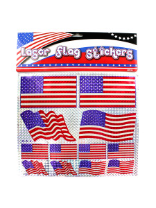 American flag laser stickers