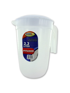Serving pitcher with lid
