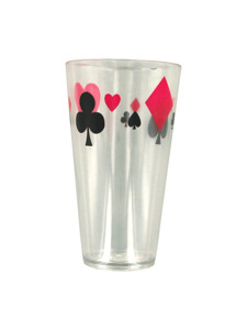 clear plastic 18 oz. poker tumbler