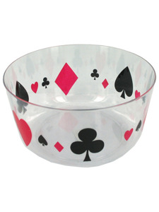 Chip bowl with playing card design