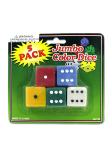 Jumbo colored dice