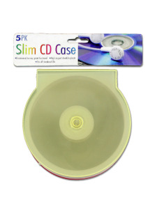 5 pc. slim plastic cd cases