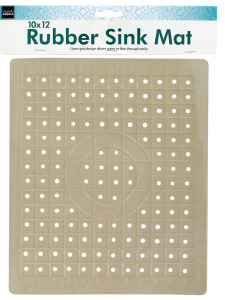 Square rubber sink mat