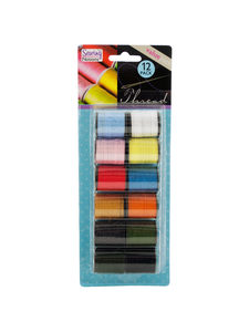 12 Pack colored sewing thread
