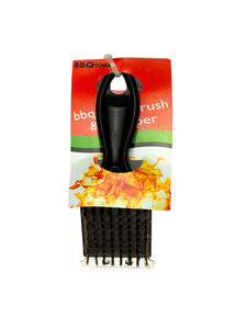 bbq grill brush w/ scraper plastic