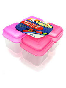 Pack of 4 mini storage containers