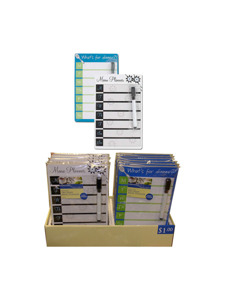 Dry erase menu planner display