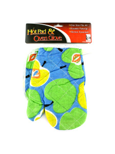 Hot pad and oven glove set