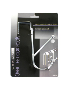 6  chrome steel over the door hook