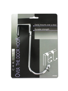 Deluxe chrome over-the-door hook