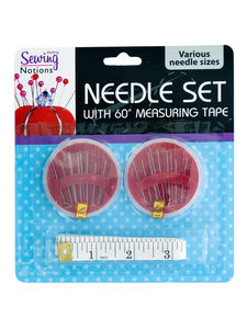 Deluxe needle set with measuring tape
