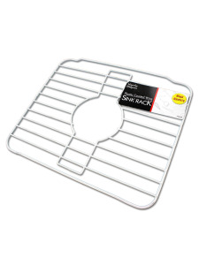 Plastic coated wire sink rack