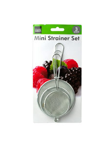 Set of three mini strainers