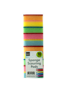 Scouring pads with sponge