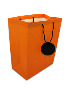 orange halloween gift bag with stickers