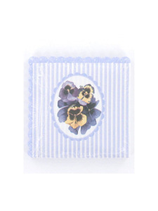 bastin pansies 16 count 9 5/8 x 9 5/8 napkins