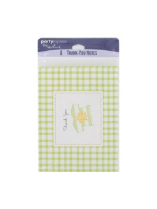 baby clothes 8 count thank you note cards/envelopes