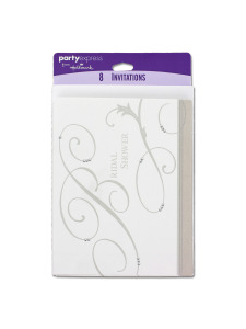 8pk. elegant pearl invites