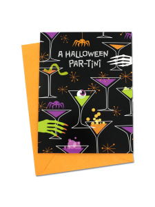 halloween par-tiny themed invites 10 pk.