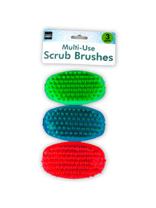 Pack of 3 scrub brushes