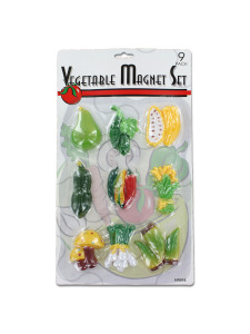9 Pack vegetable magnet set