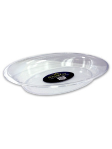 Oval crystal cut serving bowl