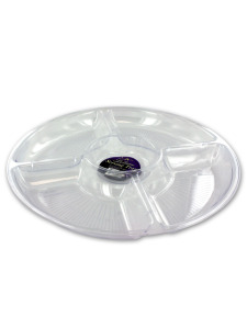 Crystal cut serving tray