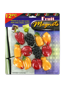 Set of assorted fruit magnets (set of 12)